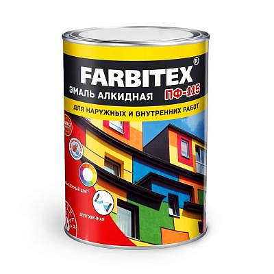 Эмаль ПФ-115 Белая 1,8кг FARBITEX