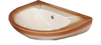 Умывальник Rosa Элеганс коричневый с отверстием 