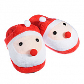 Тапочки в виде Деда Мороза, 30х25 см, взрослые СНОУ БУМ