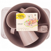Набор для пикника Sugar&Spice Vanilla на 3 персоны 14 приборов Латте