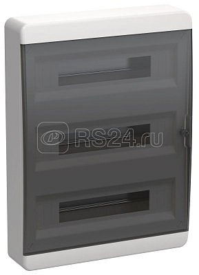 Бокс навесной ЩРН-П-54 TEKFOR IP41 черн. прозр. дверь пластик. IEK TF5-KP12-N-54-41-K01-K03 