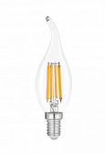 Лампа светодиодная Е14 15W 6K 35x98 нитевидная, прозрачная GLDEN-CWS-15-230-E14-6500 661427 General филамент свеча на ветру 