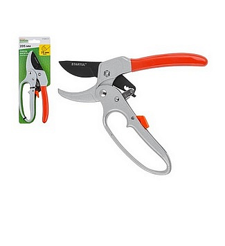 Секатор контактный с храповым механизмом STARTUL GARDEN
