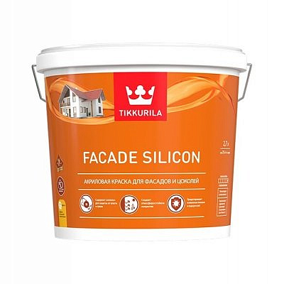 Краска в/д Тиккурила Facade Silicon для фасадов и цоколей База С 9л 