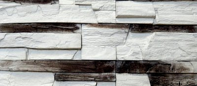 Бетон Сланец "Скала" угловой элемент Белый 1м/п