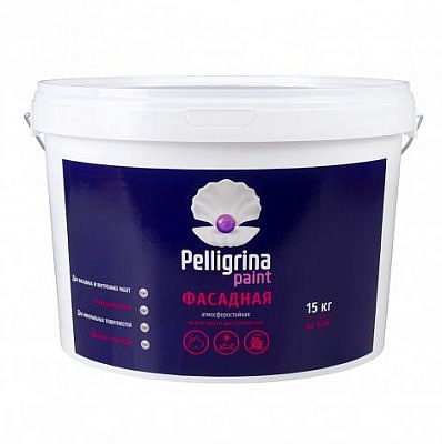 Краска в/д PELLIGRINA PAINT акриловая фасадная белоснежная (15кг)