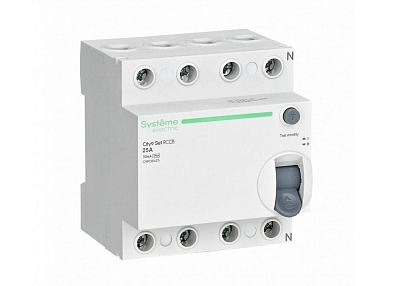Выключатель дифференциального тока (УЗО) 4п 25А 30мА тип AC City9 Set 400В SE C9R36425 1701647