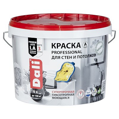 Краска DALI PROFESSIONAL для стен и потолков (база А) 9л