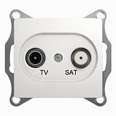 Механизм розетки TV-SAT 1-м проходной 4DB белая SchE GLS000198
