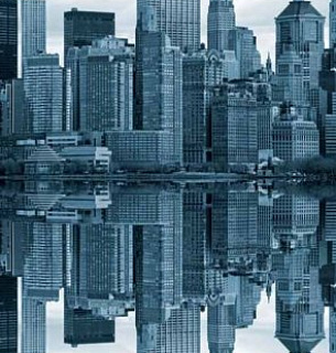 Фотообои D2-041 Отражение города 200х270 см