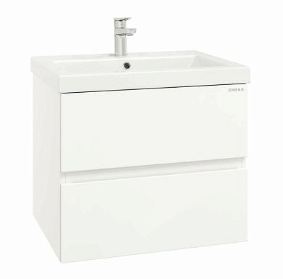 Тумба подвесная Эвада 60 белая без умывальника Оника 106156