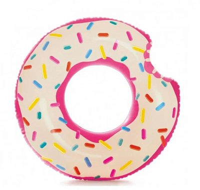 Круг надувной РАДУЖНЫЙ ПОНЧИК 94*23см Intex 56265