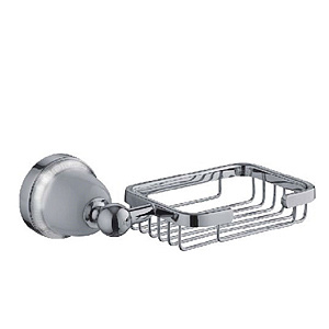 Мыльница керамика настенная белый, серый L3602-1