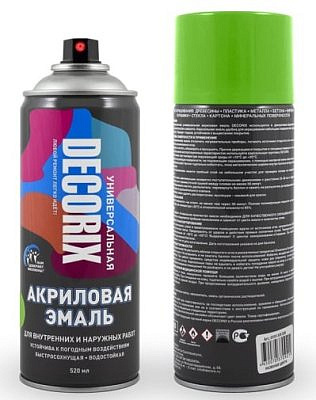 Эмаль аэрозольная DECORIX универсальная свело-зеленый 520мл 0101-13 DX