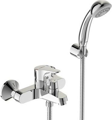 Смеситель для ванны и душа VIDIMA Некст однорычажный короткий литой излив керамический переключатель хром ВА371АА