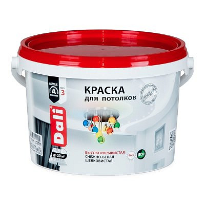 Краска в/д DALI для потолков снежно-белая 2,5л