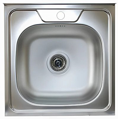 Мойка накладная 500*500 0,4мм без сифона 1 1/2 Владикс V-406