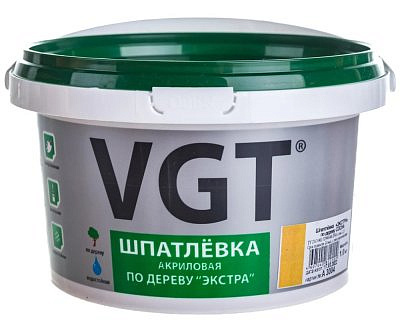 Шпатлевка VGT, Экстра, акриловая, по дереву, сосна, 1 кг