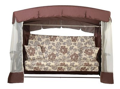 Качели "Саванна" 4-х местные, каркас коричневый с 1310