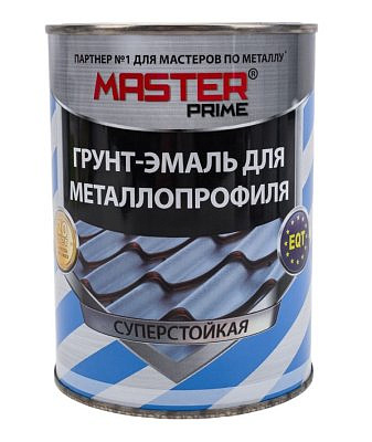 Грунт-эмаль для металлопрофиля MASTER PRIME зеленый мох 0,9кг RAL 6005