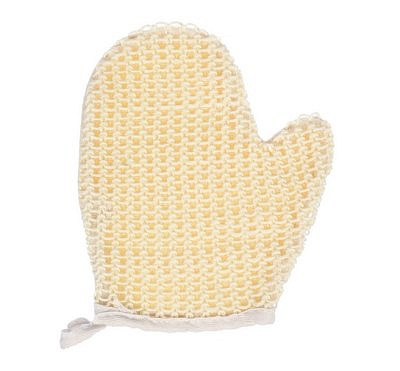 Мочалка из сизаля, варежка с хлопоком 18х20см Банные штучки 40013