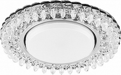 Светильник точечный Feron CD4027 прозрачный хром с LED подсветкой GX53 29541