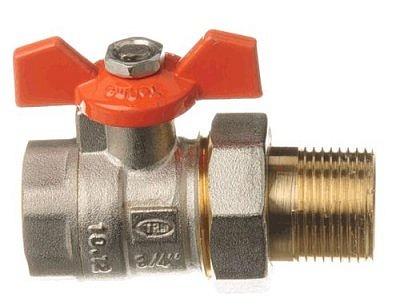 Кран шаровый лат. с американкой TERMA-R 1/2 г/ш 																									