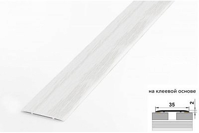 Профиль ЛС 35 дуб кантри белый 35*1350