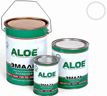 Эмаль ALOE Акриловая для окон и дверей супер глянец 0,8кг. белая