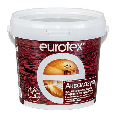 Пропитка Аквалазурь EUROTEX Белый (лак) 9кг.