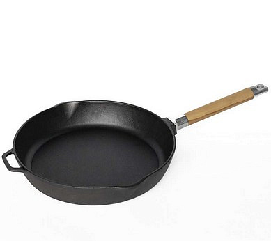 Сковорода чугунная  2 слива, съемная ручка 26см ТМ Гардарика 0226