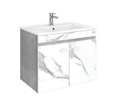 Тумба подвесная Марбл 75.02 мрамор, камень бетонный без раковины Оника