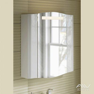 Зеркало-Шкаф "Silvia 70" белый /Alavann/