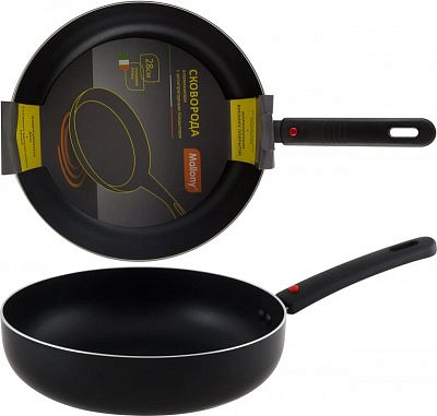 Сковорода алюм с антипригарным покрытием, съемной ручкой, MAL-DH-28, диа - 28 см, штамп, инд дно