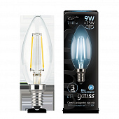 Лампа Gauss LED-F Candle  9W/4100 E14 прозрачная