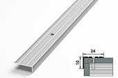 Профиль угловой ПУ01 алюминиевый без покрытия 24*10*2700