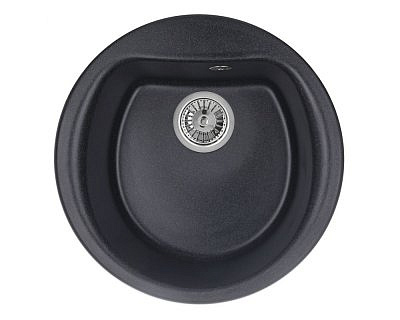 Мойка для кухни Granula 5101 500мм круглая цвет черный 
