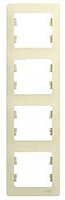 Рамка 4 места , вертикальная , бежевая SchE GSL000208