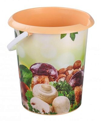 Ведро "Грибы" 5л без крышки (уп.10)