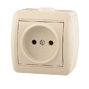 Розетка 710-0300-121 о/п розетка б/з керам. крем.