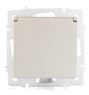 Розетка механизм 1ая с/з + крышка титан 3788-123_В IP44