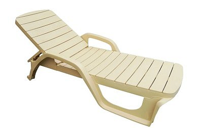 Лежак "Прованс" пластик бежевый 3730-МТ002
