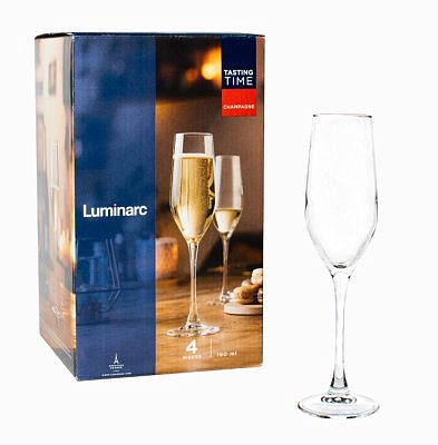 Набор бокалов Luminarc Tasting Time Champagne Время Дегустаций Шампань P6818, 160 мл, 4 шт