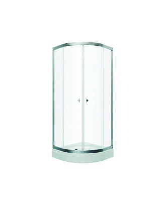 Душевое ограждение Triton "Риф 90*90 А" стекло Грейс, ПРОФИЛЬ ХРОМ  1/4 круга, низкий поддон (2 места ) без сифона
