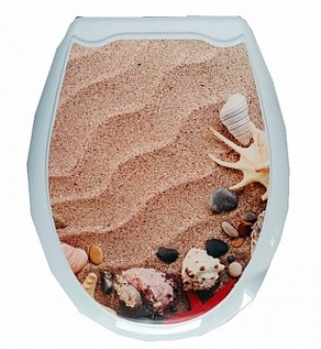 Сидение для унитаза с рисунком Песок