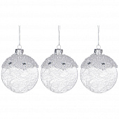 НАБОР ШАРОВ ИЗ 3-Х ШТ КОЛЛЕКЦИЯ "БЛЕСК" ДИАМЕТР=8CM  862-446