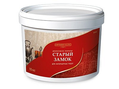 Декоративное покрытие  Старый замок д/интерьерных работ т/м "OPTIMIST-ELITE" 15кг