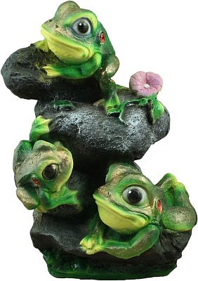 Садовая фигура Лягушата на камнях полистоун