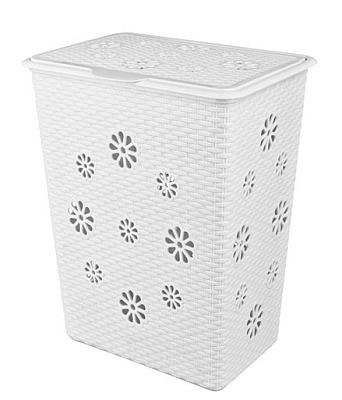 Корзина для белья 60л "Плетенка" слоновая кость (уп.4)