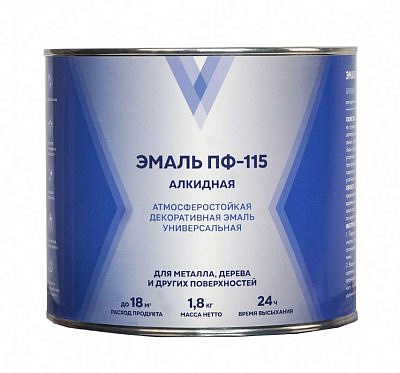 Эмаль "V" ПФ-115 Красная 1,8кг 276697